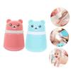SECFOU 2-Piece Baby Powder Puff Case with Cute Bear Design, Travel Powder Bottle with Large Capacity, Suitable for Babies and Adults, Convenient for D