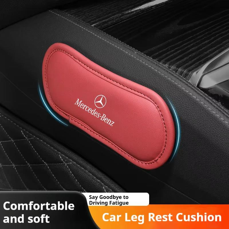 FA03Leather Car Knee Pads Car Center Console Leg Pads for Mercedes Benz AMG C E S GLE CLC Class W204 W203 W205 W124 W221 W213 W212