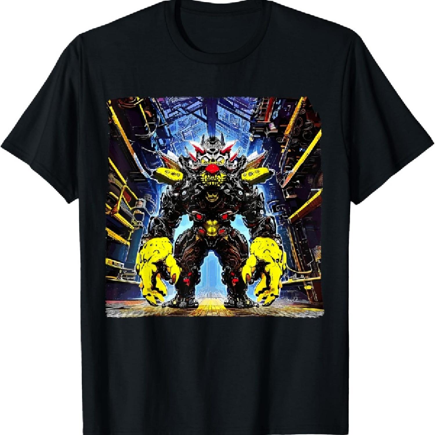 

Футболка Dragon Battlemech Киберпанк Научная фантастика Мех Воин Научно-фантастический Робот XXXXXL чёрный