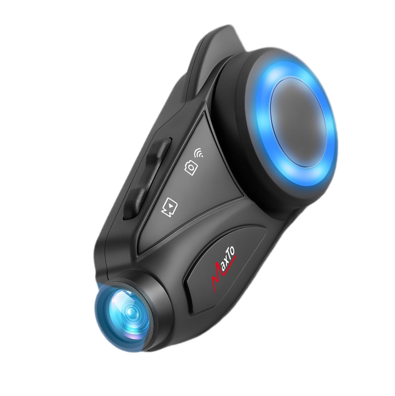 MaxTo M3 Outdoor Waterproof Helmet Headset Bluetooth Intercom for Motorcycle чёрный
