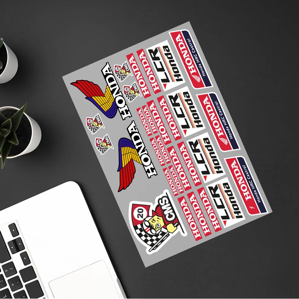 AAAKF1 Moto Honda-a Decal Set High Quality Printed And Cut Stickers Motorcycle Sticker