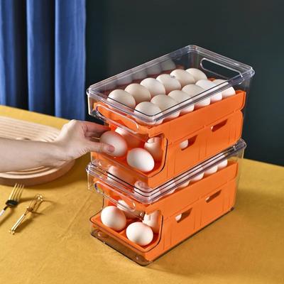 Eier-Aufbewahrungsbox, Kühlschrank-Organizer, Lebensmittelbehälter, Eierrutsche, Frischhaltebox, Halter, Tablett, Spender, Küche, Aufbewahrungsboxen