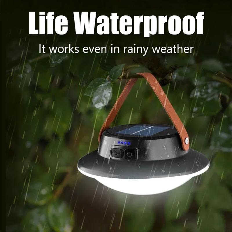 Retro Portable Camping Lantern Waterproof Emergency Light 3 Modes Hanging Tent Lamp Outdoor Hiking Rechargeable Flashlights
