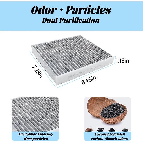 Engine & Cabin Air Filter Kit For RAV4 Hybrid (-2025), Camry Hybird (2018-2025), Highlander Hybrid (-2025), Sienna Venza (-2025), RAV4 Prime (Not