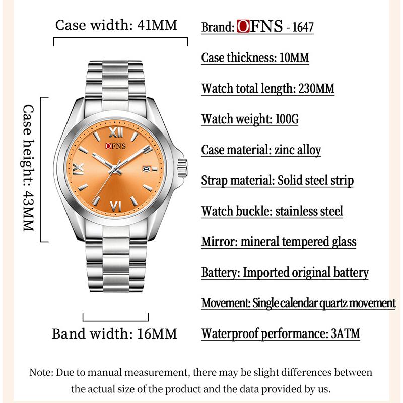 Famale Women Men Watches Luxury Fashion Ladies Quartz Watch 41mm Waterproof Stainless Steel Wristwatch Girlfriend Couple Gift
