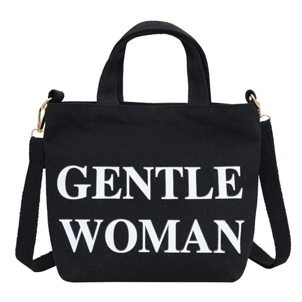 Printed Canvas Shoulder Bag Underarm Bag Casual Handbag Messenger Bag Daily Commuting Bag