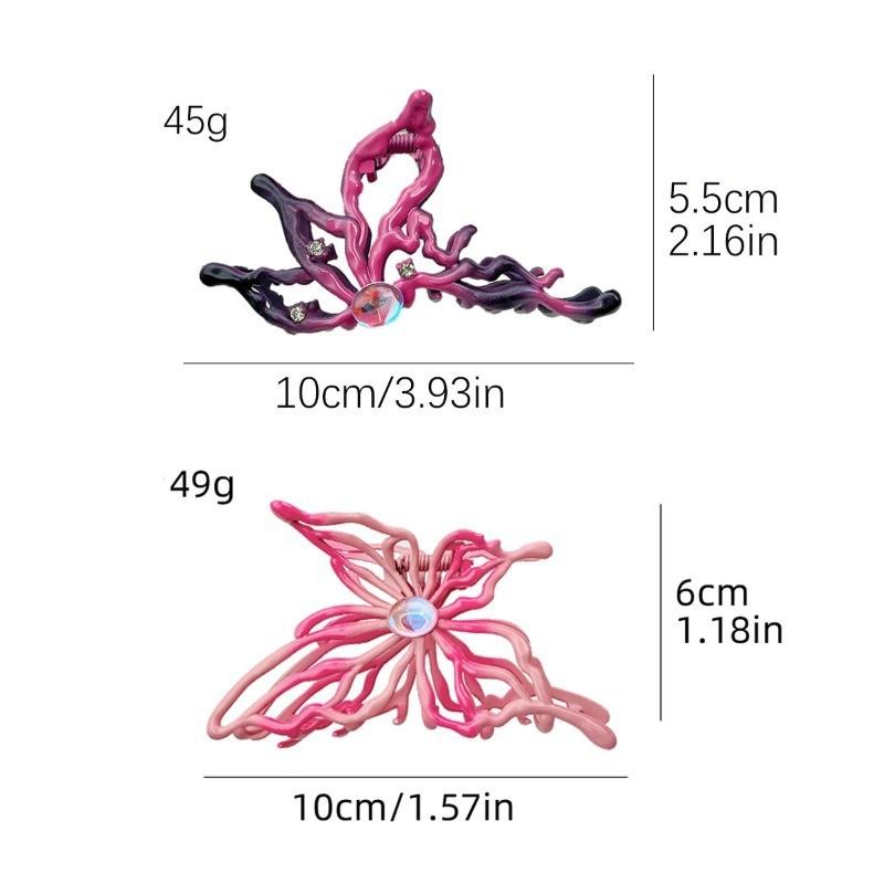 Large Butterfly Metal Hair Clip for Women Elegant Temperament Shark Hair Clip Fashion Girl Hair Clamp