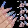 10 Sheets Nail Tip Guide Sticker Reusable Nail Extension Guide Stickers with Size Numbers Type 1