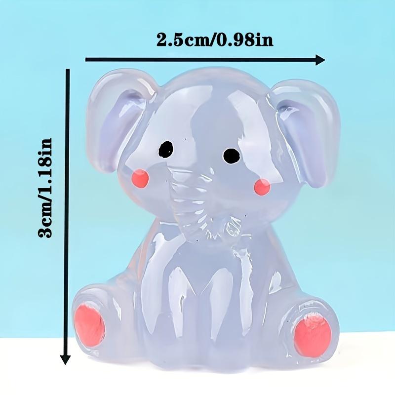Luminous Elephant Resin Ornament DIY Jewelry Micro Landscape Desktop Decoration Keychain Pendant Pendant
