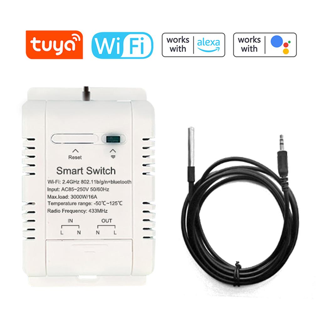Tuya WiFi Intelligent Energy Circuit Breaker Switch Mobilephone APP with Real-time Temperature