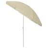 Parasol de plage - Maison Exclusive - Jaune sable - Diamètre 240 cm - Polyester inclinable