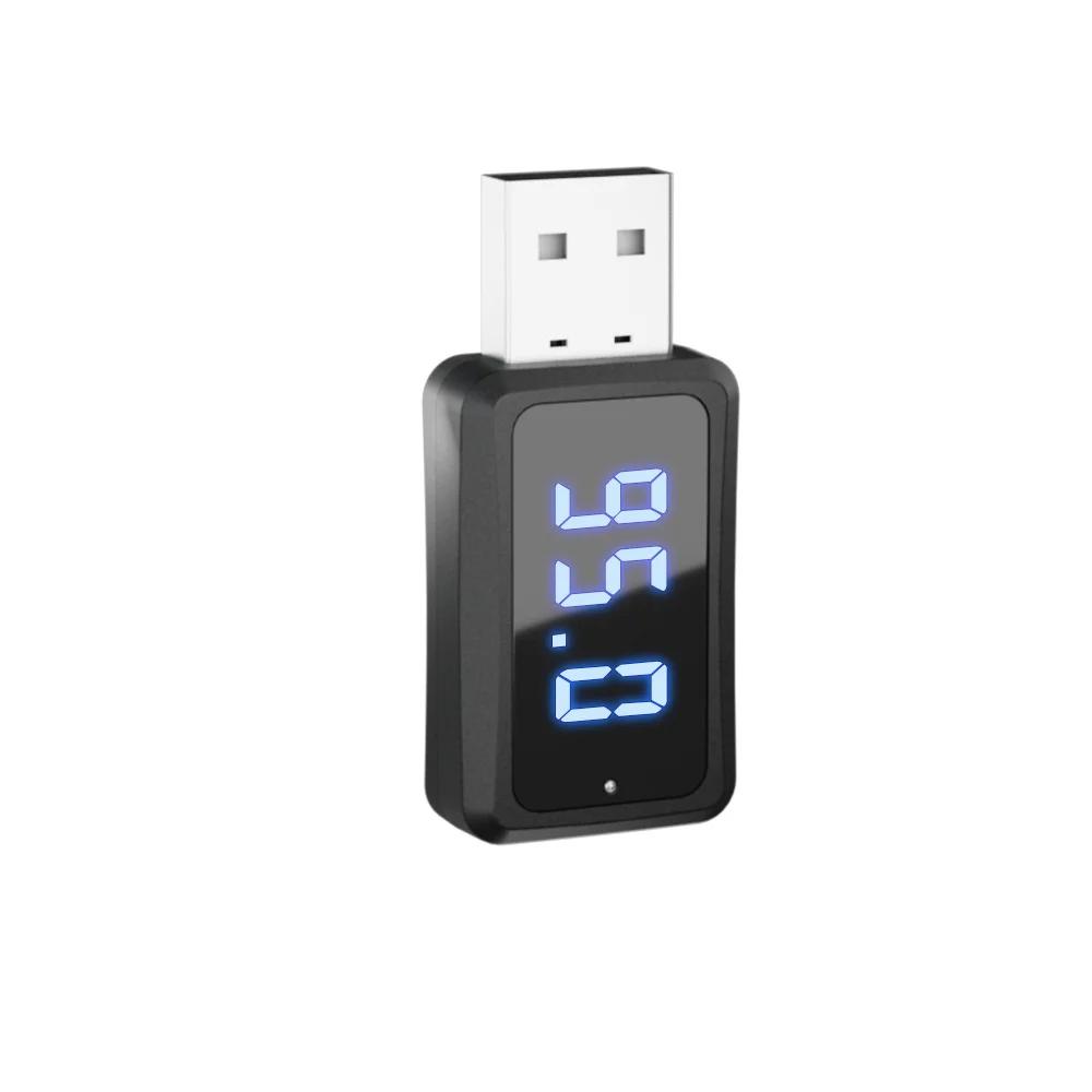 Car Bluetooth 5.3 Fm02 Mini Usb Transmitter Receiver with Led Display Handsfree Call Car Kit Auto Wireless Audio for Fm Radio