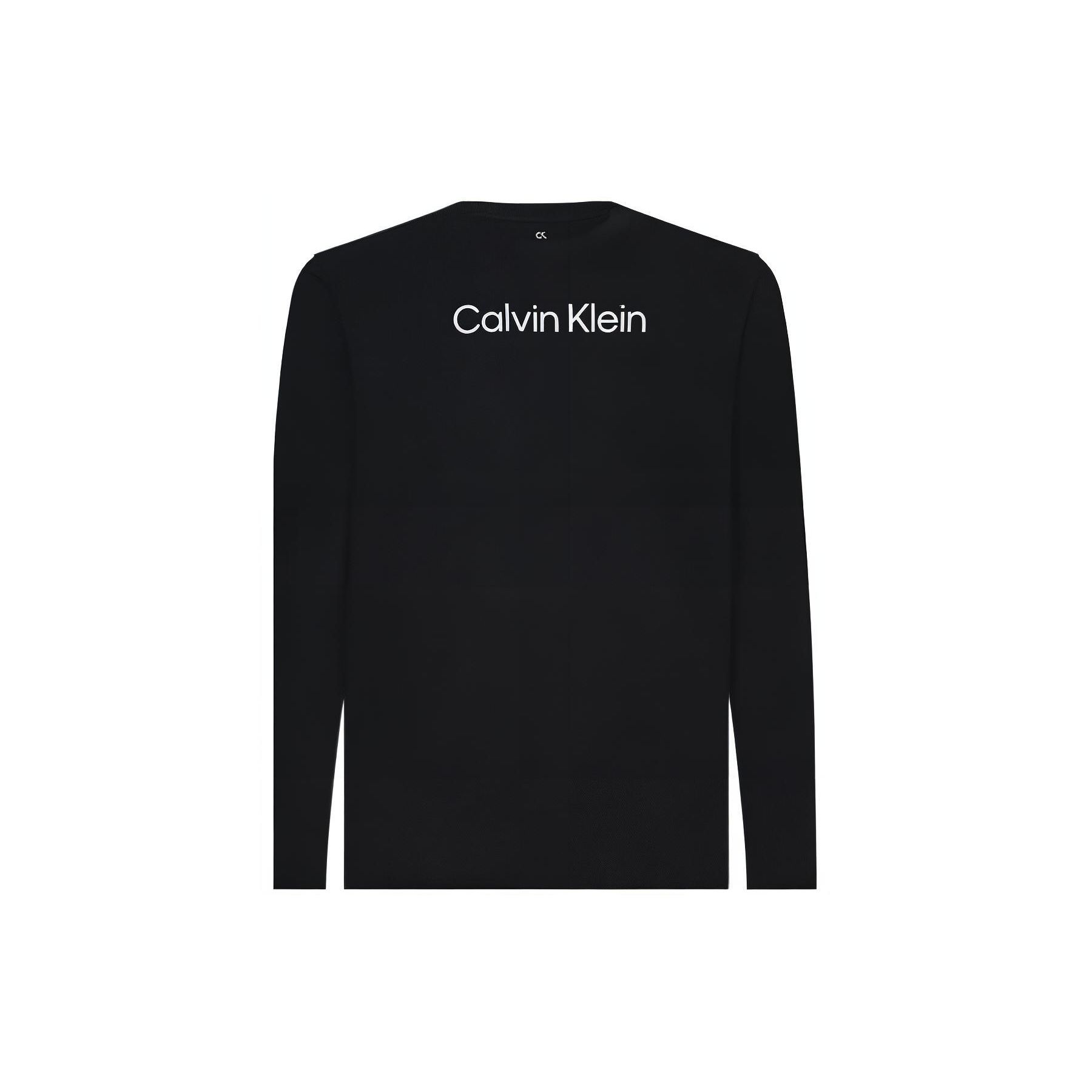 

Calvin Klein FW22 Letter Print Crew Neck T-Shirt Men Tops Black 00GMS2K200-BAE XXL
