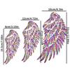 Rainbow Feather Wings Sequin Sew Patches Embroidered Badges for Clothes DIY Appliques Craft Decoration Materials for Sewing
