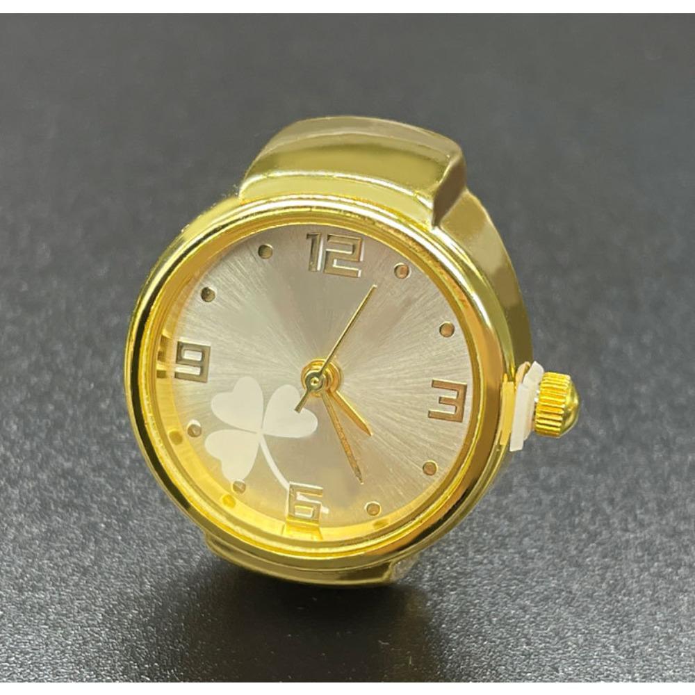 

Colorful Clover Ring Watch Fashion Trend Simple Multi Color Finger Watch Men s and Women s Couple Watch белый
