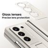 Luxury Leather With Holder Fold5 Fold6 Hinge Protector Case For Samsung Galaxy Z Fold 6 5 4 5G With Glass Screen Protector Cover