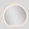 Aura round bathroom mirror WITH beveled bottom 81X90 CM LED lighting, heating mat