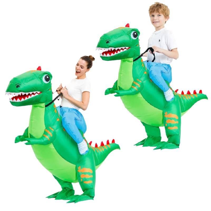 Inflatable Dinosaur Green Costume Adults Child Christmas Halloween Dress Up