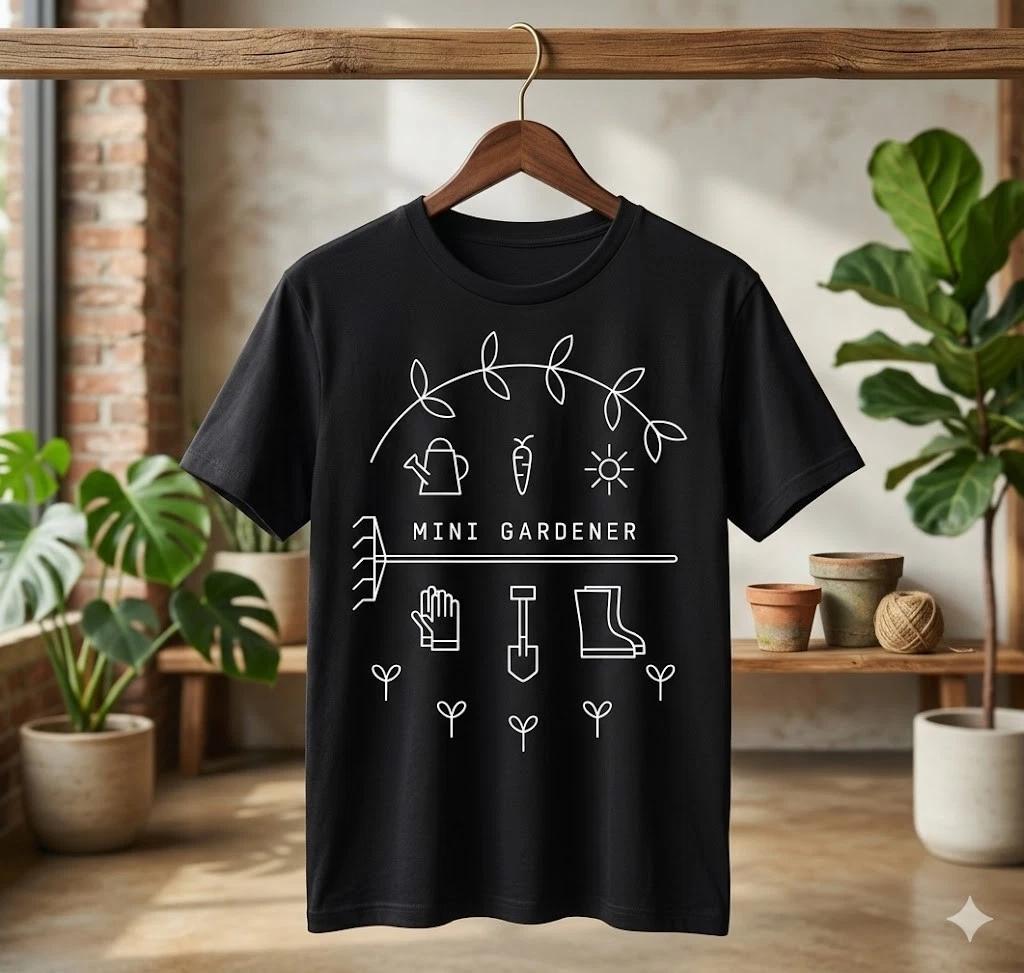 

Unisex Adult Casual Graphic Mini Gardener Kids Gardening Plants Cut... S