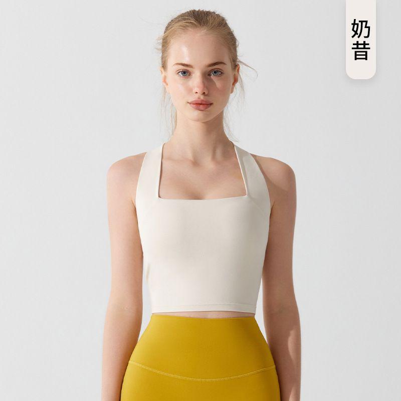 Spring and Summer Sports Intimates Naked Women Sense Fitness Push up Shock Absorption Yoga Bra Vest Cross Beauty Back Running Yoga Clothes