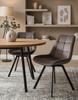 LUMO Upholstered Chair, Gray Fabric