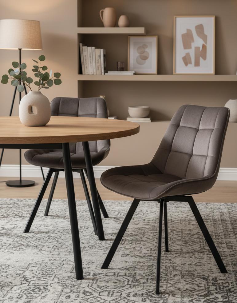 LUMO Upholstered Chair, Gray Fabric