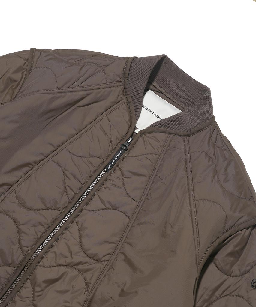 Physical Department Nylon Field Quilted Jacket Brown