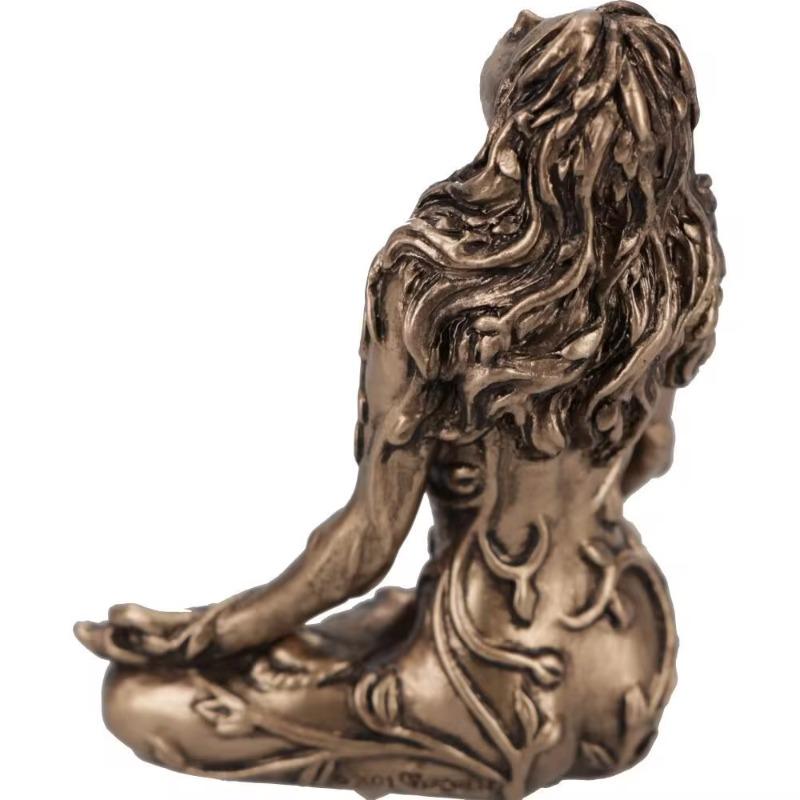 Socha Matky Země Mini Gaia víla Dekorativní Socha Buddhy Dekorativní figurky Bohyně Léčivá čakra Meditace Home Decor