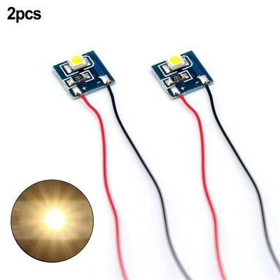 Lokomotif Farları için 2 Paket Önceden kablolu 3528 SMD Sıcak Beyaz LED'ler