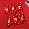 6 sztuk smok czerwona koperta pakiet kreskówka zodiak smok i szczęście błogosławieństwo słowa wzory szczęście papierowa portmonetka dla dzieci przyjaciele śliczne