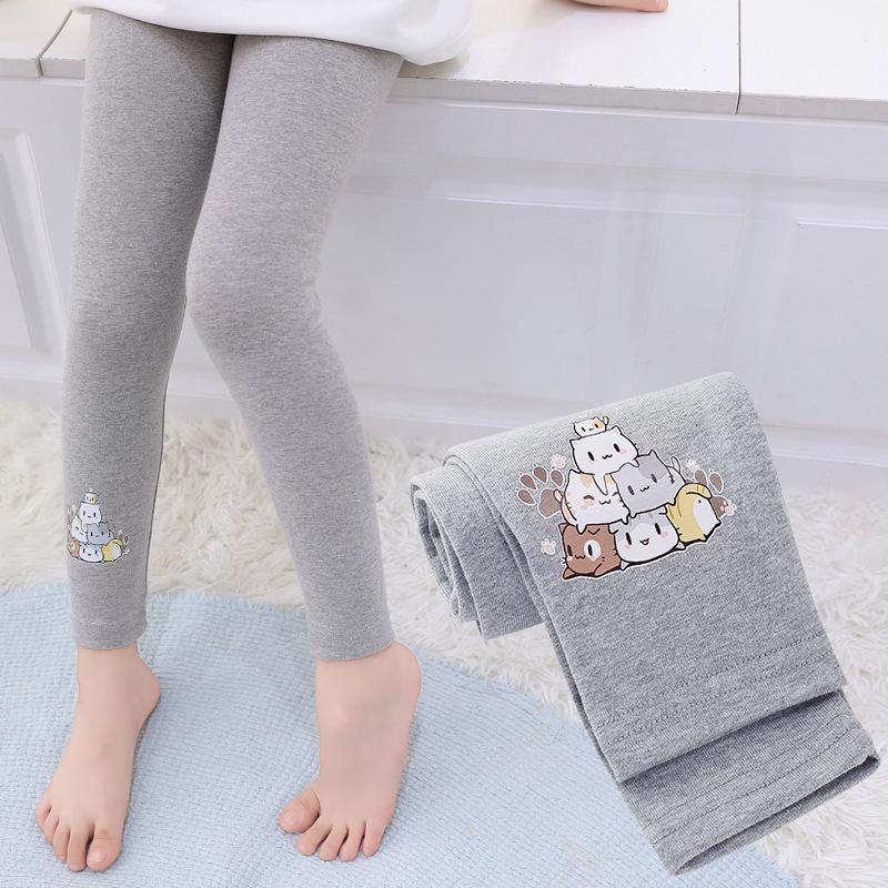 Cartoon Unicorn Dívčí legíny Dětské Slim Fit Strečové kalhoty Sportovní Úzké dlouhé kalhoty