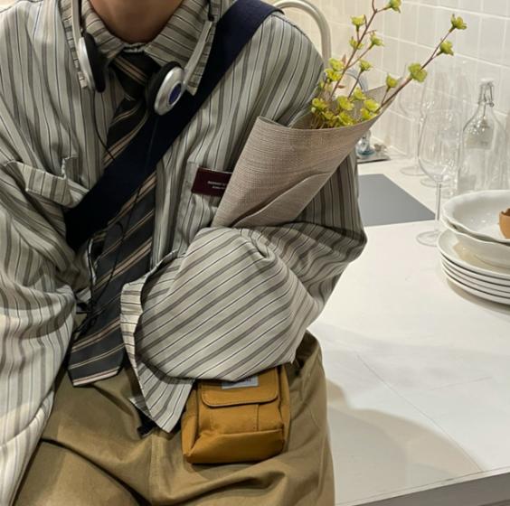 Spring Vintage Collar Long Sleeved Striped Shirt For Men And Women