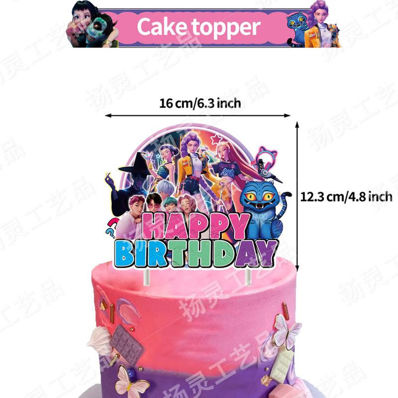 Set Tacâmuri de Petrecere de Unică Folosință Kpop De Hunter Tragere de Steag Petrecere de Ziua de Naștere Coreean Kpop Petrecere Anime Celebrare Consumabile Picnic Deco