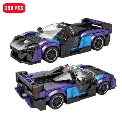 390pcs City Speed Racing Vehicle Assemblage Building Blocks MOC Famous Technical Sports Car Model Brick Toys for Boys Kids Gifts