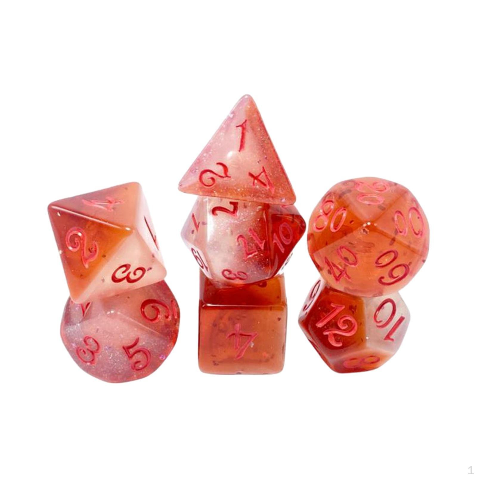 

7 игральных костей D4-d20 с несколькими гранями Игрушки для вечеринок Настольная игра Аксессуары для классной комнаты Ролевые игры RPG