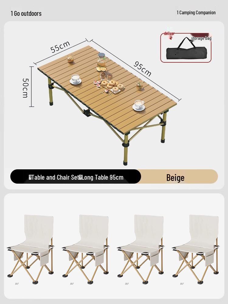 Portable Outdoor Folding Table & Chair Set - Perfect for Camping & Picnics