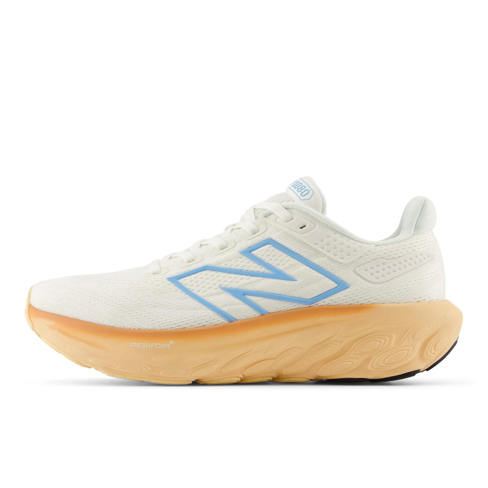

New Balance Fresh Foam X 1080 v13 Running AEE Size D Women s Shoes, (WHITE/ORANGE), 24.0 cm,