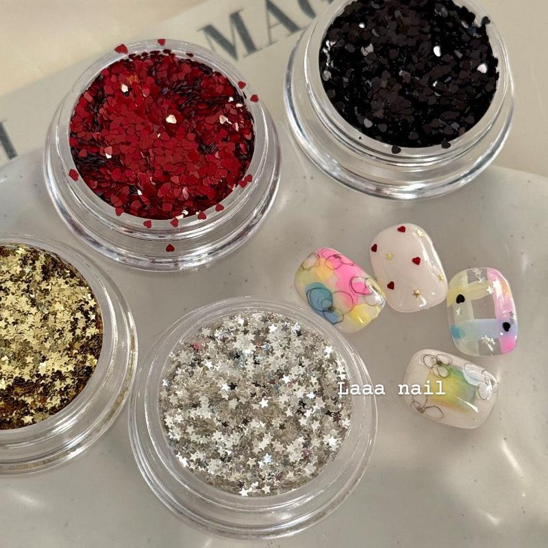 

Peach Heart & Star Nail Art Mini Sequins - 1mm Polka Dot Style
