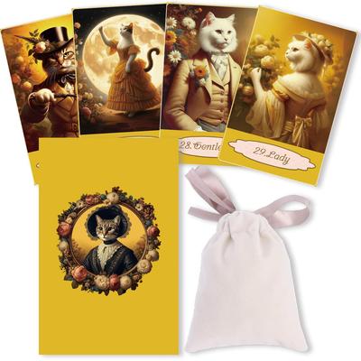 [Officially Imported] Cats Lenormand Cat Lenormand 36-Piece Set [Includes Drawstring Pouch]