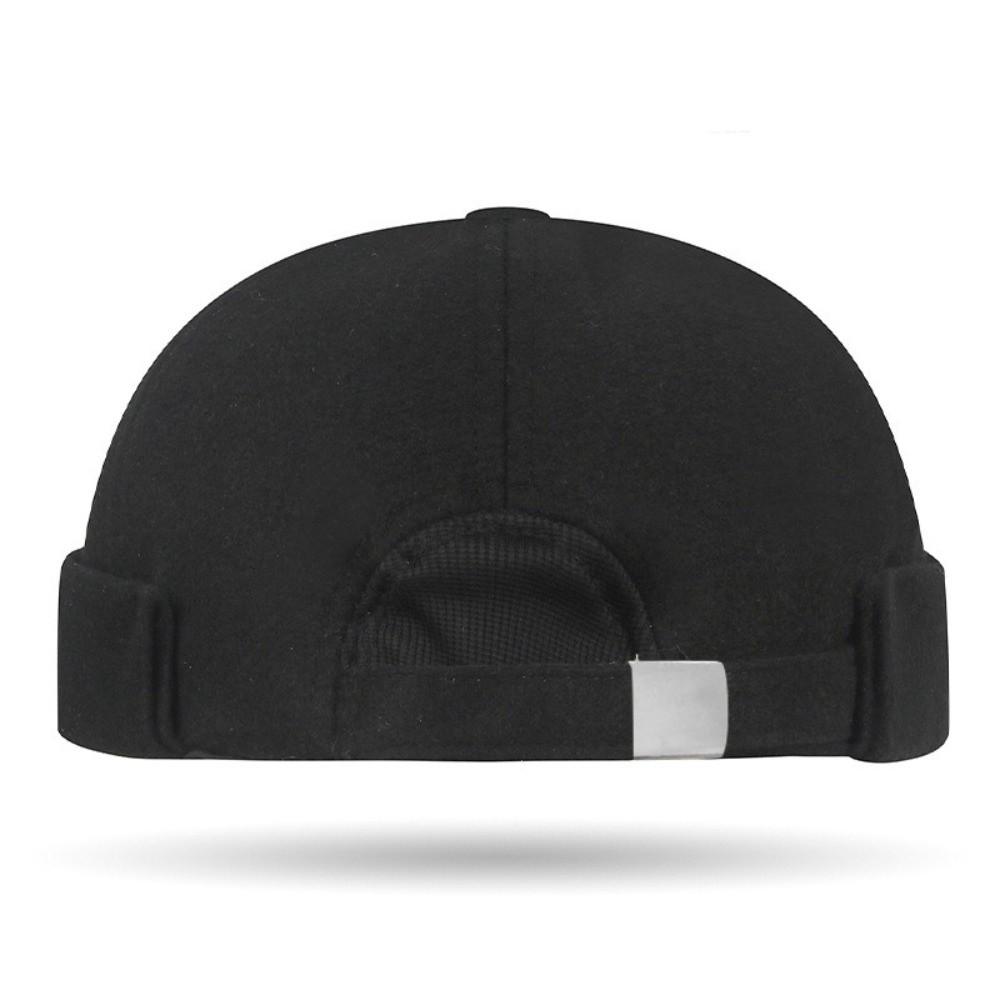 Casual With Earmuffs Warm Beanie Cap Adjustable Windproof Brimless Beanie Cap Fleece-Lined Thermal Dome Melon Cap Winter