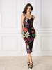 2025 Summer Print Spaghetti Strap Bodycon Dress in European and American Style