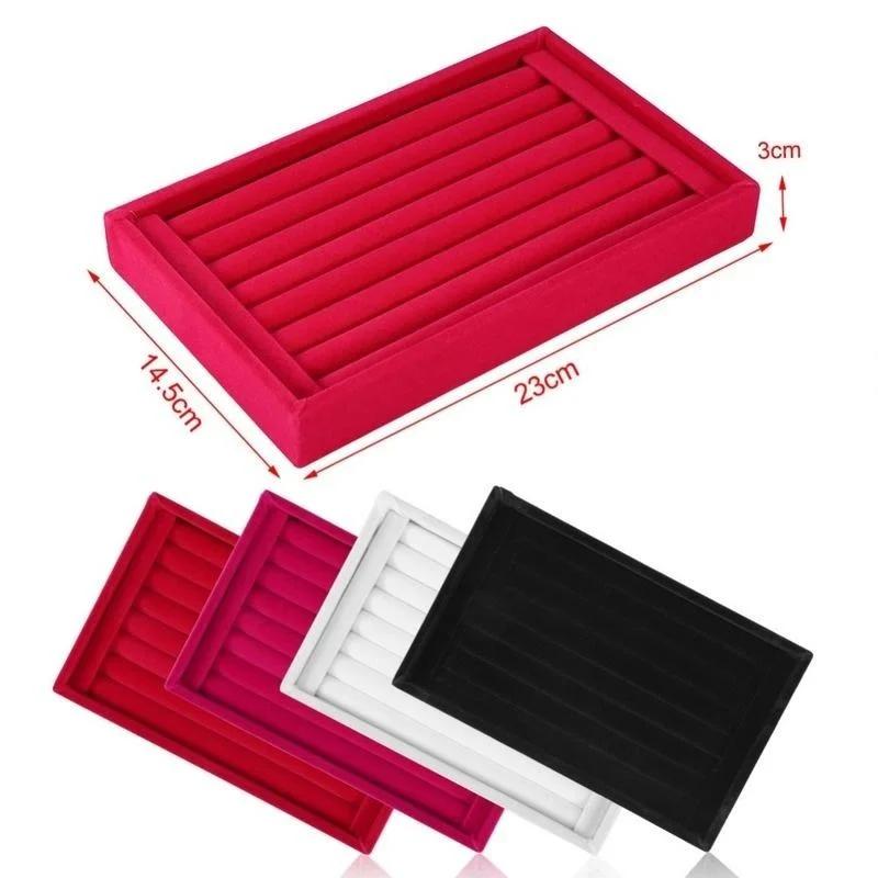 1 ks Organizér na prsteny a náušnice Stojan na vystavení šperků na puzetky Stojanový držák Výstavní talíř Šperkovnice Truhla