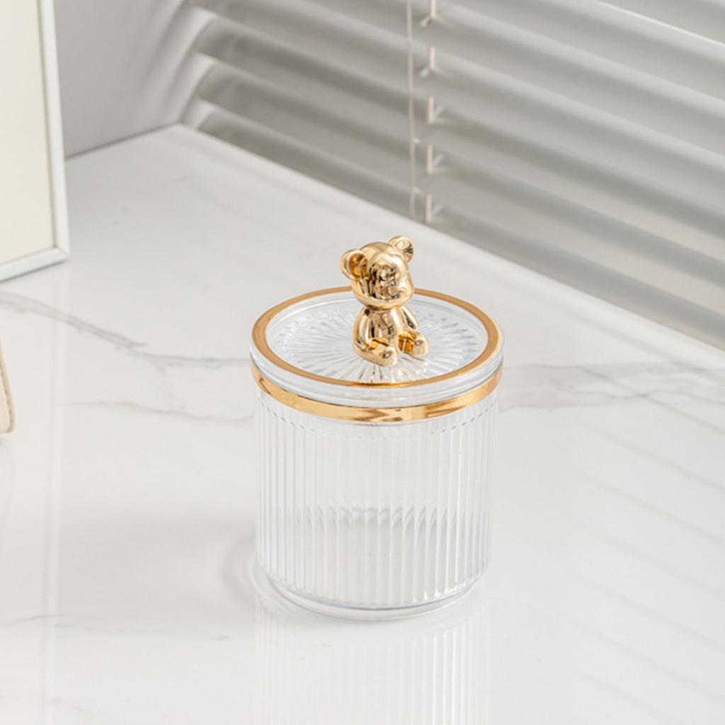 Light Luxury Cotton Swab Cosmetic Pad Organizer Luxury Home Floss Holder Container
