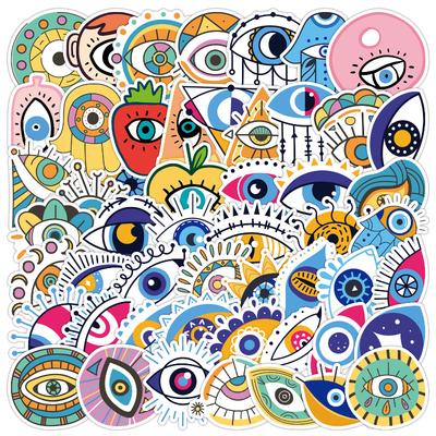 10/25/50pcs Colorful Graffiti Evil Eyes Stickers for DIY Suitcase Water Bottle Phone Laptop Guitar Car Motorcycle Skateboard
