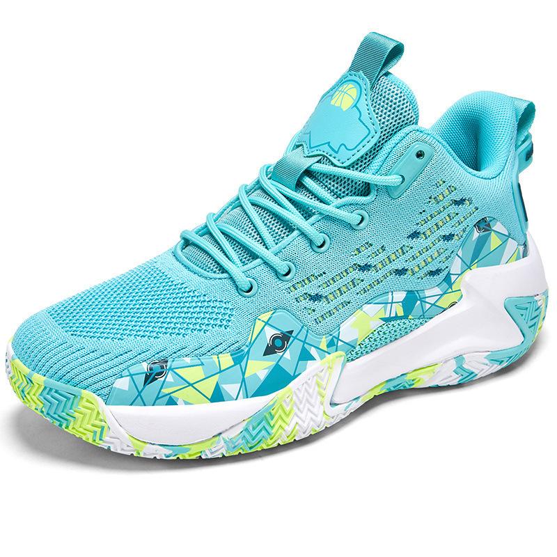 large size adult basketball shoes men's and women's actual combat cushioning rebound sports shoes students breathable and comfortable training shoes