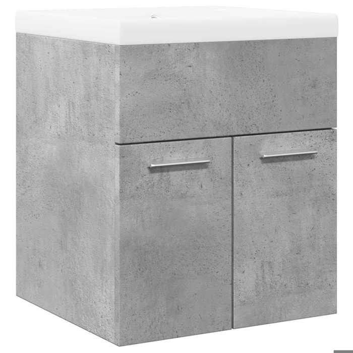 VidaXL Ensemble de meubles de salle de bain 2 pcs gris béton 3324857