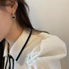 Fashion Black LOVE Heart Zircon Drop Earrings for Women Couple Creative Elegant Holiday Party Zircon Accessories