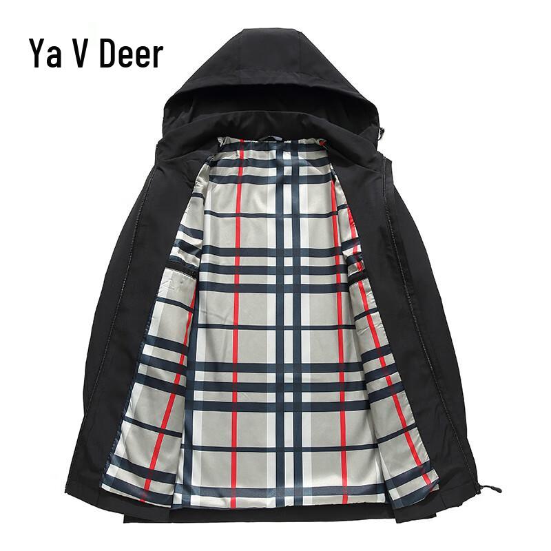 Yalu Men's Detachable Hood Business Casual Jacket