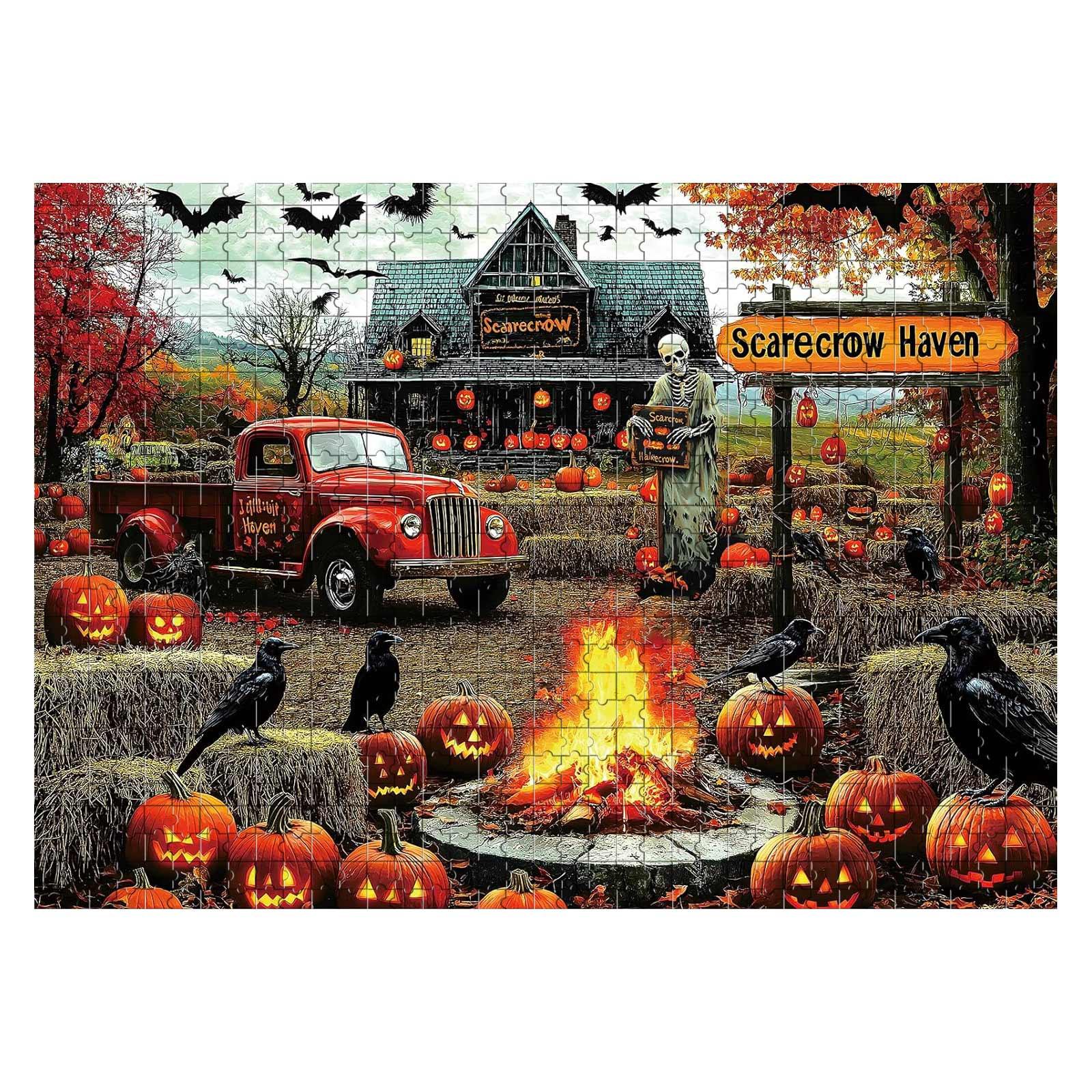 

1000 штук, Пазлы на Хэллоуин 1000 штук для взрослых, Пазл Пугало для взрослых, Сложные художественные пазлы, Для подарков на Хэллоуин, день рождения One Size оранжевый