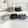 New Solid Color Personality Trend 2025 Texture Early Spring Simple Retro Casual Shoulder Crossbody Portable Small Square Women's Bag